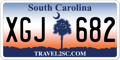 SC license plate XGJ682