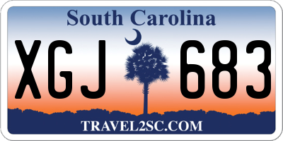 SC license plate XGJ683