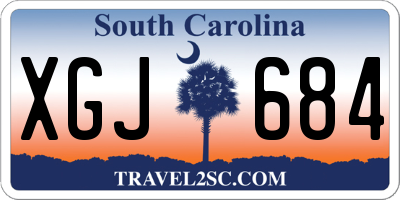 SC license plate XGJ684