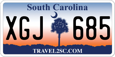 SC license plate XGJ685