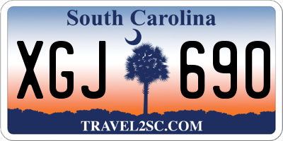 SC license plate XGJ690