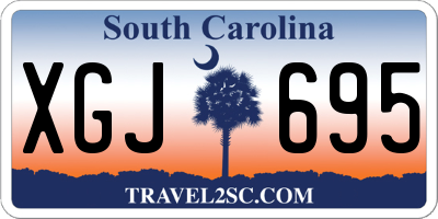 SC license plate XGJ695
