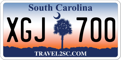 SC license plate XGJ700