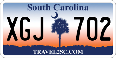 SC license plate XGJ702