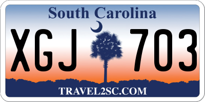 SC license plate XGJ703