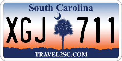 SC license plate XGJ711
