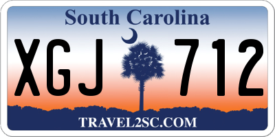 SC license plate XGJ712