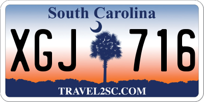 SC license plate XGJ716