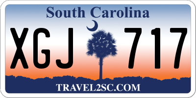 SC license plate XGJ717