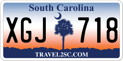 SC license plate XGJ718