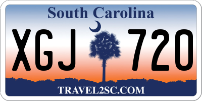 SC license plate XGJ720