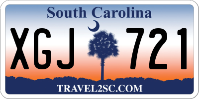 SC license plate XGJ721