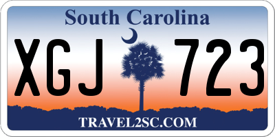 SC license plate XGJ723