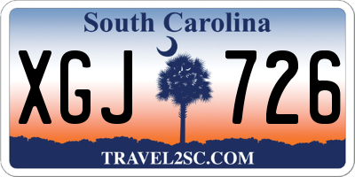 SC license plate XGJ726
