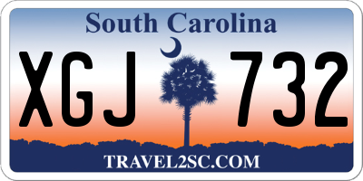 SC license plate XGJ732