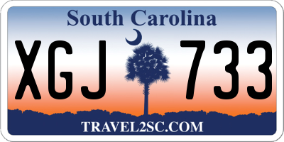 SC license plate XGJ733