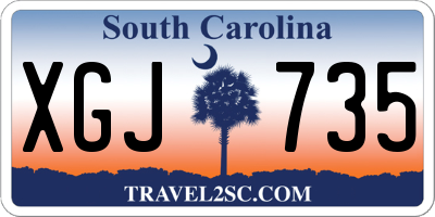 SC license plate XGJ735