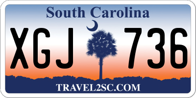 SC license plate XGJ736