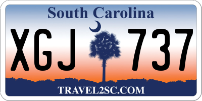 SC license plate XGJ737