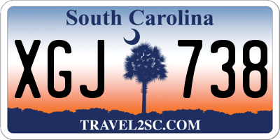 SC license plate XGJ738