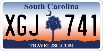 SC license plate XGJ741