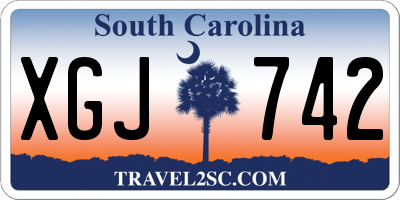 SC license plate XGJ742