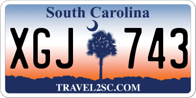 SC license plate XGJ743