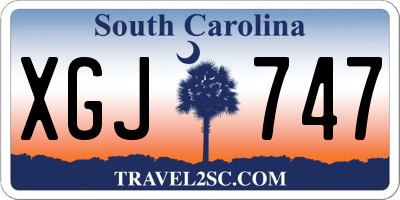 SC license plate XGJ747