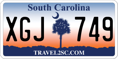 SC license plate XGJ749