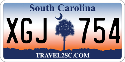 SC license plate XGJ754