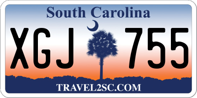 SC license plate XGJ755