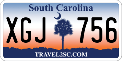 SC license plate XGJ756