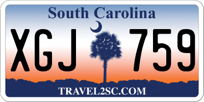 SC license plate XGJ759