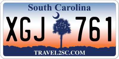 SC license plate XGJ761