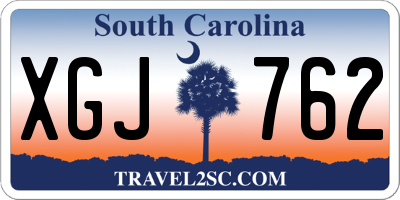 SC license plate XGJ762