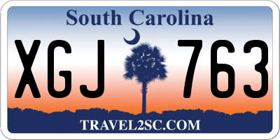 SC license plate XGJ763