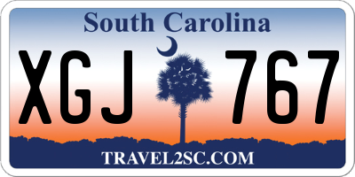 SC license plate XGJ767
