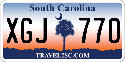 SC license plate XGJ770