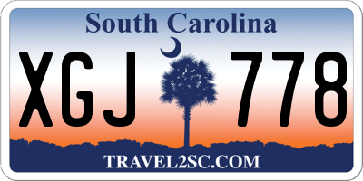 SC license plate XGJ778