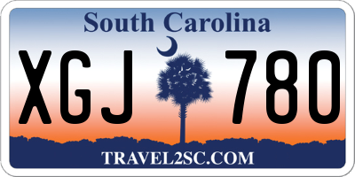 SC license plate XGJ780