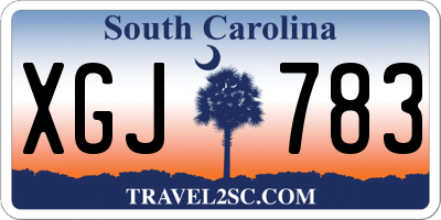 SC license plate XGJ783
