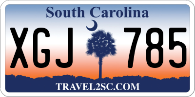 SC license plate XGJ785