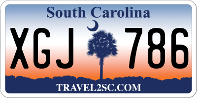 SC license plate XGJ786