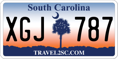 SC license plate XGJ787