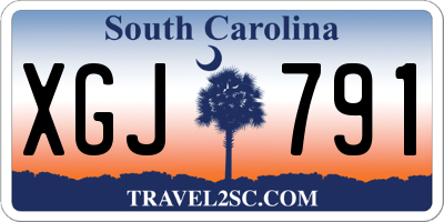 SC license plate XGJ791