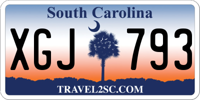 SC license plate XGJ793