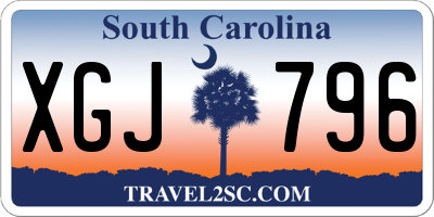 SC license plate XGJ796