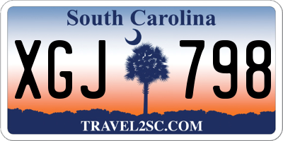 SC license plate XGJ798