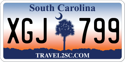 SC license plate XGJ799