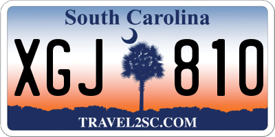 SC license plate XGJ810